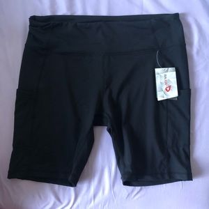 Baleaf compression black biker shorts NWT